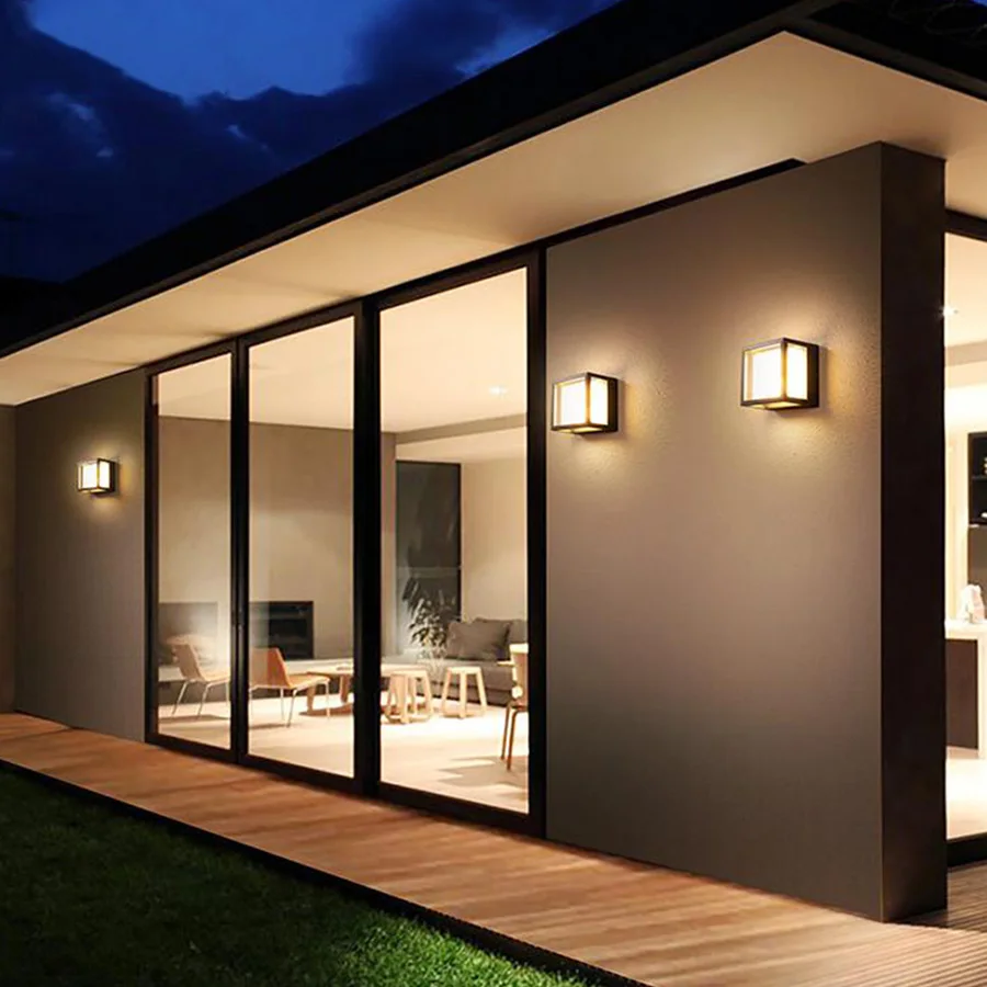 

10W Aluminum Stair Corridor Aisle Wall Light Round Outdoor Waterproof LED Porch Light Terrace Exterior Wall Wall Lamps