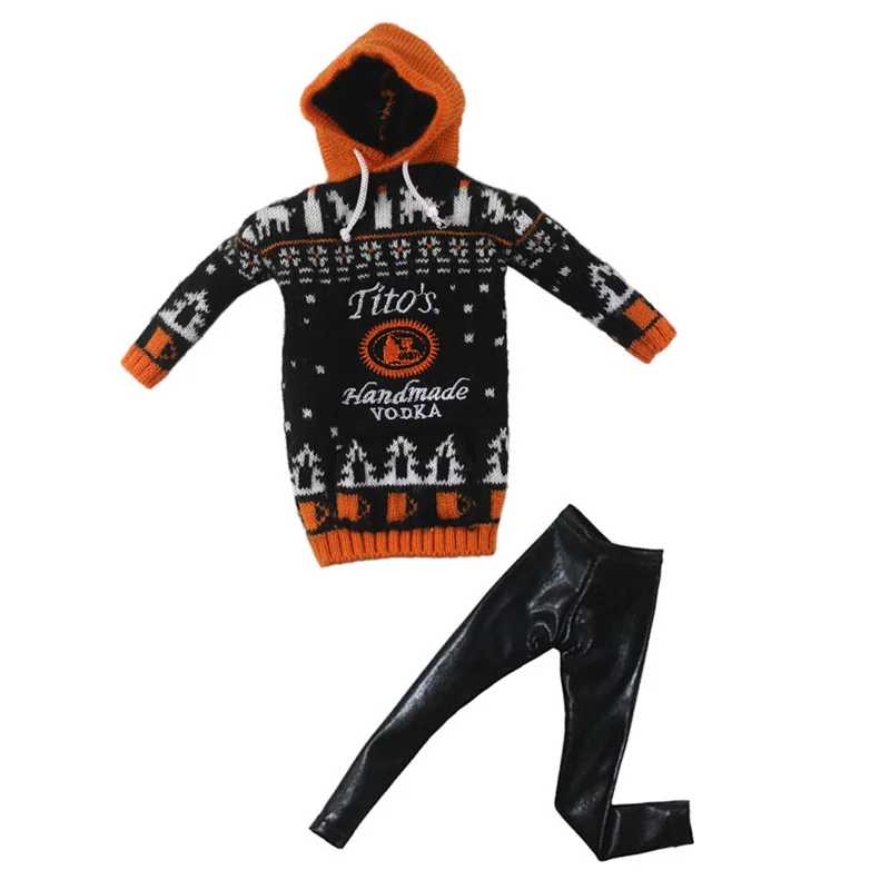 Модный комплект одежды для куклы Барби черного и коричневого цвета наряды кукол