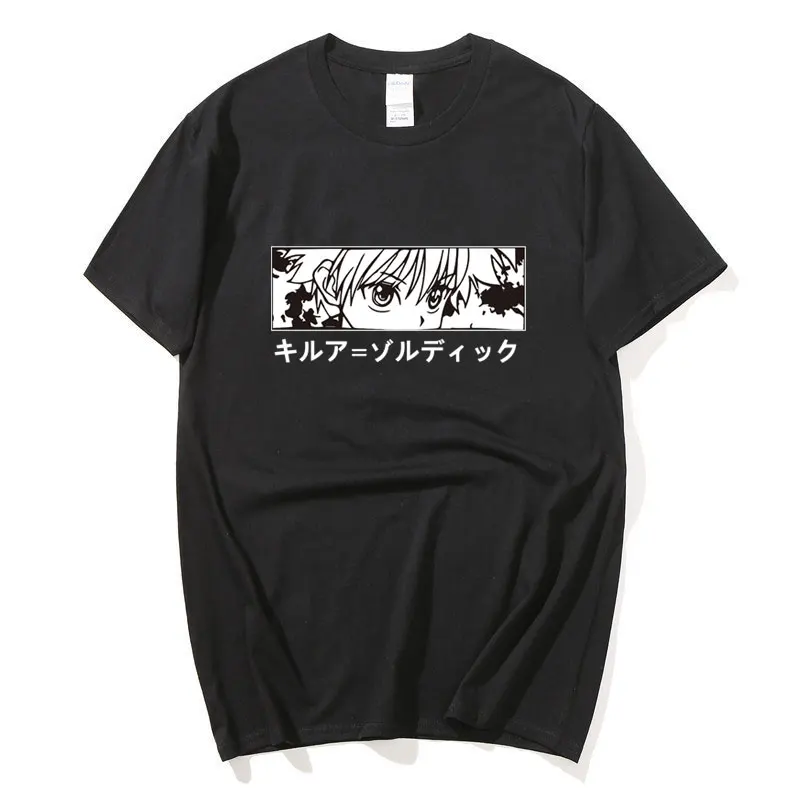 

Hunter X Hunter Anime Mens T Shirt Tops Tees Killua Zoldyck Devil Eye Teeshirt Tops Short Sleeve Casual Men Tshirt Clothes Male
