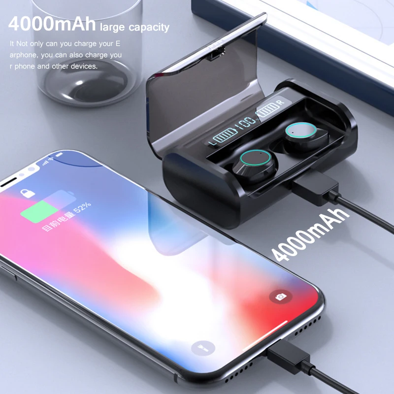 Bluetooth наушники G06 TWS с глянцевым внешним видом 9D бас объемный водонепроницаемый гарнитура удобные безболезненные беспроводные наушники