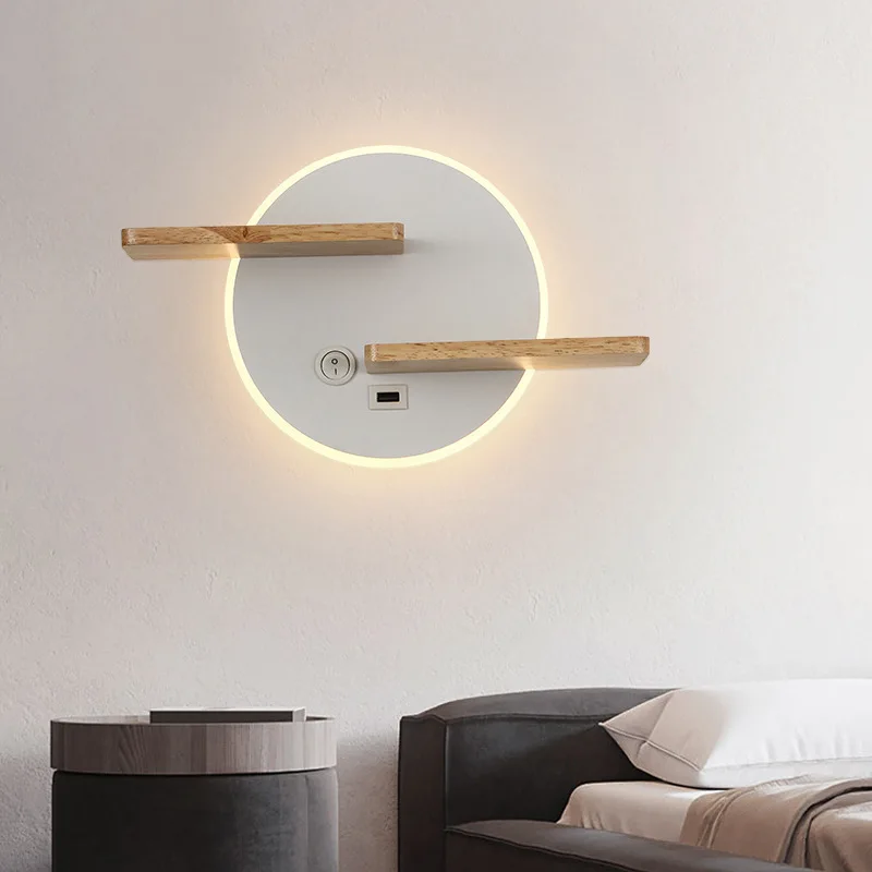 

Modern Minimalist Wall Lamps Living Room Bedroom Bedside 9W AC96V-260V LED Sconce black white Lamp Aisle Lighting decoration