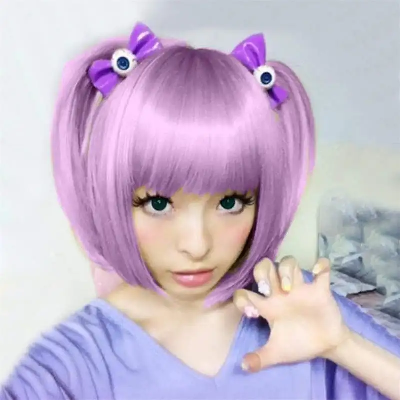 Зажим для волос с бантом в виде японского глаза кольцо стиле панк демоном женщин