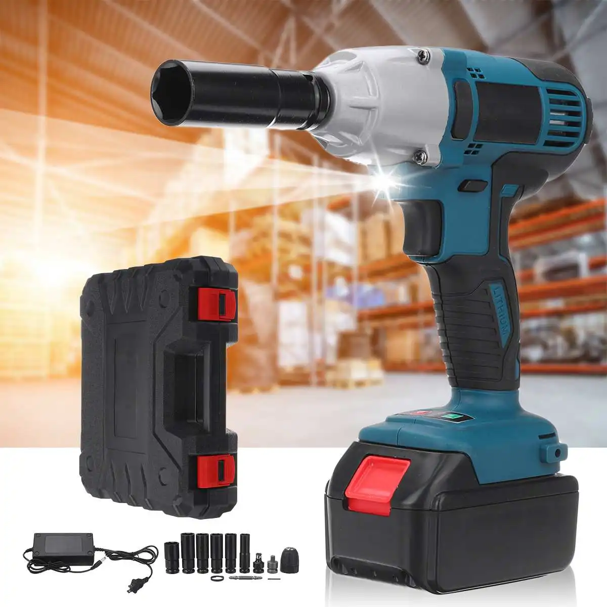 98VF/388VF 12000mAh/16800mAh Rechargeable 1/2 Socket Brushless Cordless Electric Impact Wrench Power Tools For Makita Battery