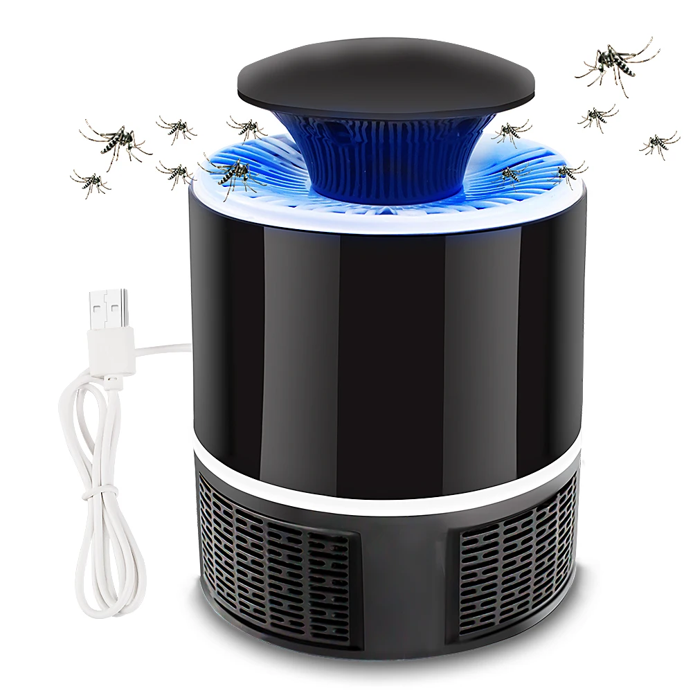 Black Meijuner, лампа от комаров, USB, электрическая, без шума, без излучения, средство от насекомых, мух, ловушка, лампа, против комаров, лампа для дома, B021 - Цвет: Black