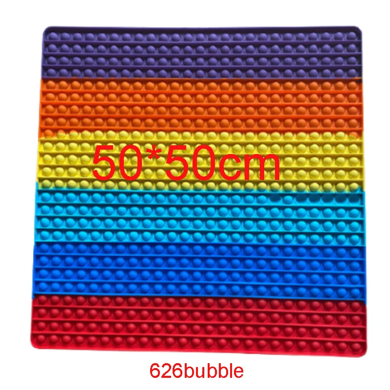 

Fidget Toys Giant Pop His Big Antistress Push Pop Bubble 20-50cm Luminous Large Simpl Dimmer Figet Toy Kids Tie Dye Figet Game