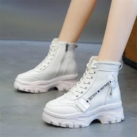 fashion women martin boots winter warm shoes 2021 new thick platform female short boots internal increase womans ankle booties