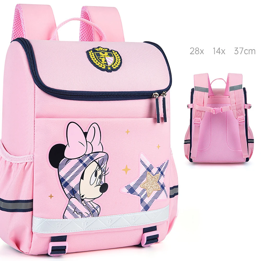 Школьные портфели с мультипликационным рисунком Диснея для начальной школы, рюкзак для девочек 1-6 классов с Микки Маусом, сумки с принтом Ми...