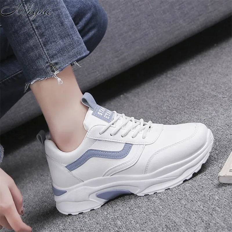 Кроссовки LZJ женские весенне осенние повседневные модные дикие белые туфли в