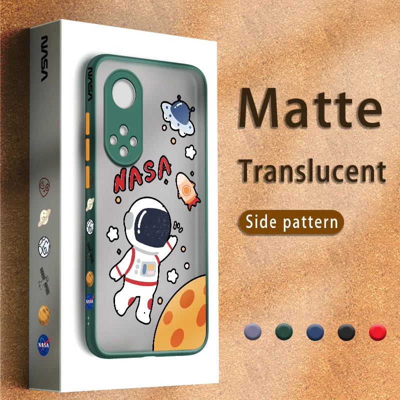 

Матовый Прозрачный чехол Skin Feel с астронавтом для Huawei Honor 30S RU 30 V40 50 SE Lite Pro, роскошный противоударный чехол карамельных цветов
