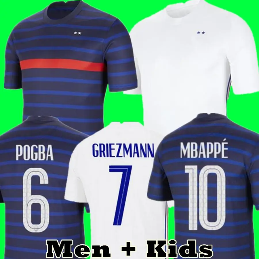 

MBAPPE soccer jerseys 2021 FRANCE GRIEZMANN GIROUD KANTE POGBA T-shirt football uniforms 20 21 men women + kids kit