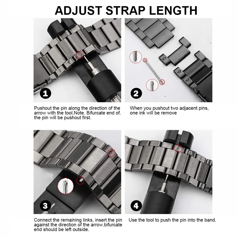 

Metal Bands for Samsung Galaxy Watch 3 45mm 41mm/Galaxy Watch 46mm/Active2 40mm 44mm 22mm 20mm Stainless Steel Bracelet Strap