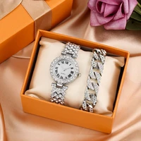 watches for women luxury diamond silver bracelet set gift for ladies wrist watches elegant quartz watch women reloj de mujer