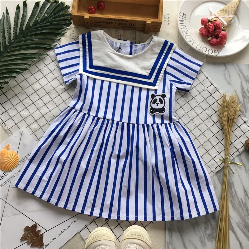 Tonytaobaby летнее новое платье в полоску для маленьких девочек |