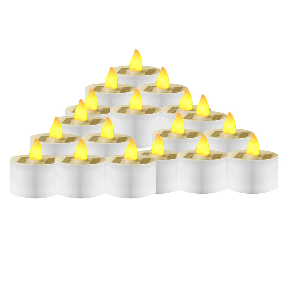 18 шт. солнечный светильник с имитацией свечей СВЕТОДИОДНЫЙ Электрический желтый