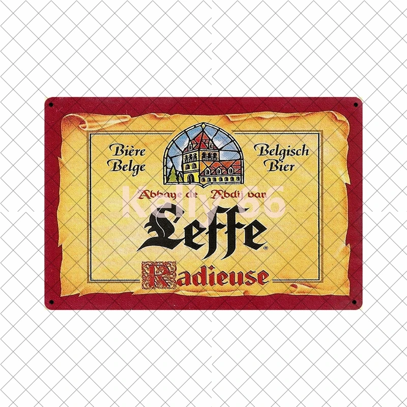 Бельгийский пивной коронный светильник Kelly66 экстра-пауланер Leffe Vedett жестяная