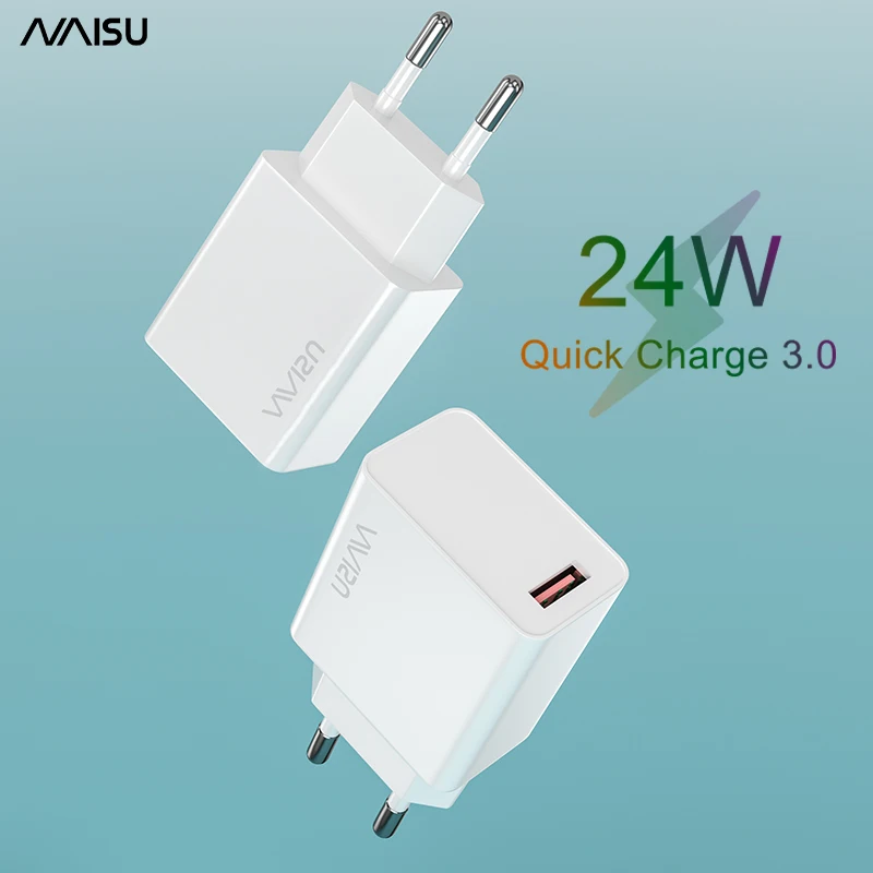 NAISU 24W быстрое зарядное устройство QC 3 0 настенное USB Мобильный телефон Быстрая
