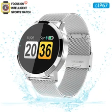 Q8 Smart Watch OLED Color Screen Smartwatch women Fashion Fitness Tracker Heart Rate monitor Steel Waterproof Wearable Device q9