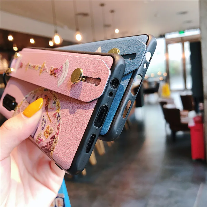 Роскошный Винтажный чехол с ремешком на запястье для huawei mate 20 Pro 10 P20 P30 Lite Nova 5i 4e 3e 5
