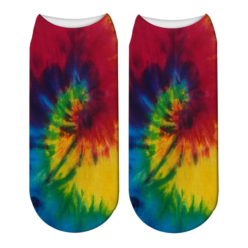 Милые узорчатые носки в стиле Харадзюку женские хлопковые крутые короткие с