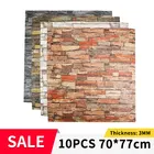 Самоклеящиеся пенопластовые обои, 3D кирпичная стена, панель для гостиной, кирпичные наклейки, ретро, спальня, детская кирпичная бумага, украшение для дома, 10 шт.