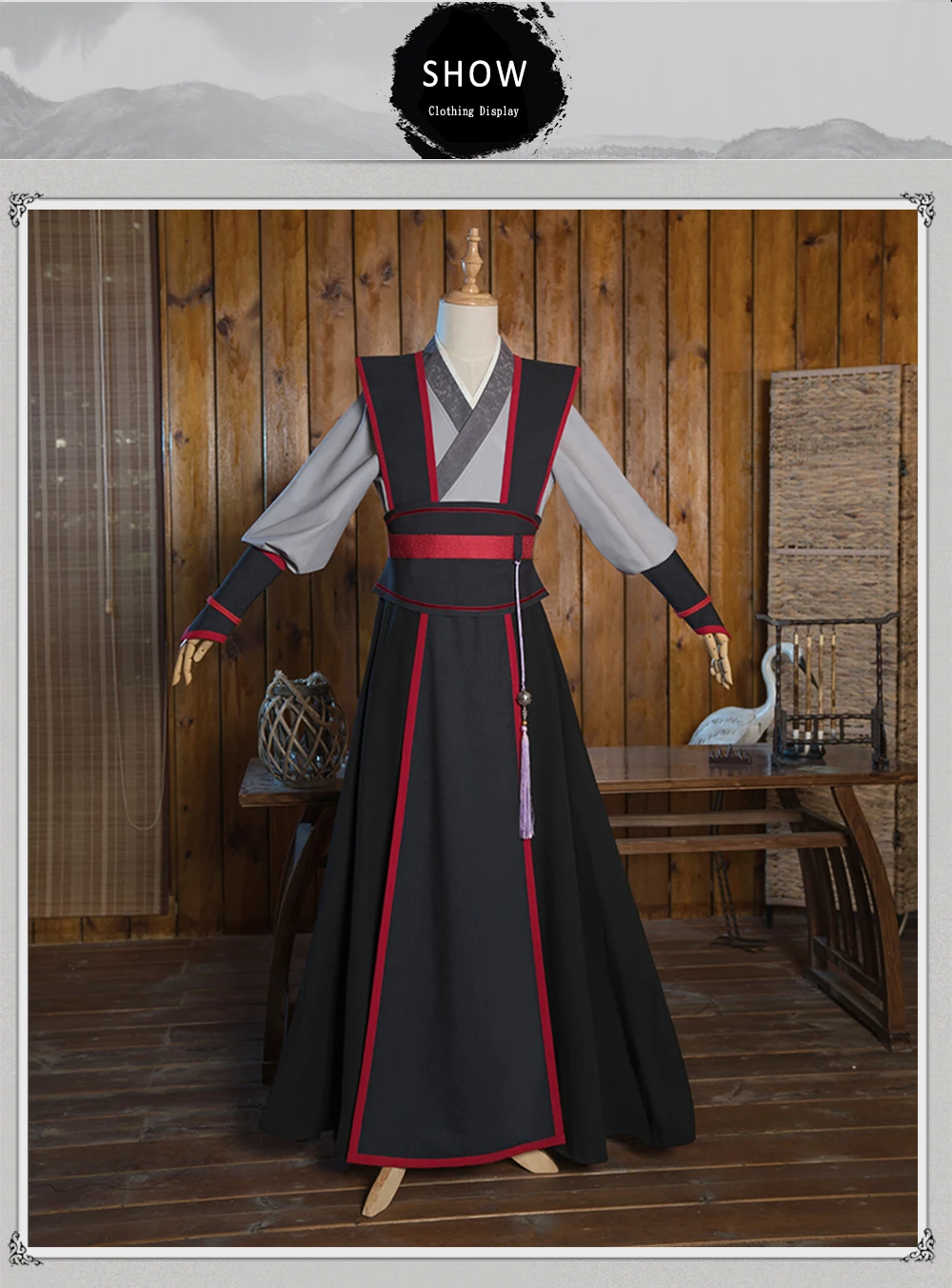 Mo Dao Zu Shi маскарадные костюмы Wei Wuxian Young Grandmaster of Demonic culturation Costume Мужская Аниме Wei wuxian Wig черная обувь