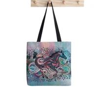 shopper poetry in motion tote bag printed tote bag women harajuku shopper handbag girl shoulder shopping bag lady canvas bag