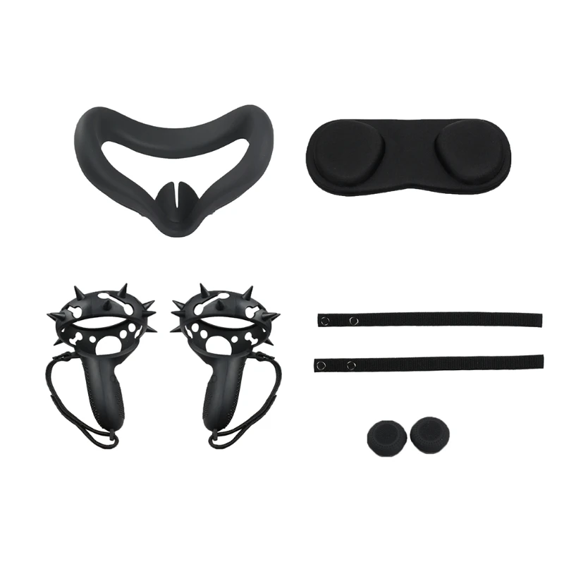 

VR Accessorie Set Protective Cover For Oculus Quest 2 VR Touch Controller With Knuckle Strap Handle Grip For Oculus Quest2