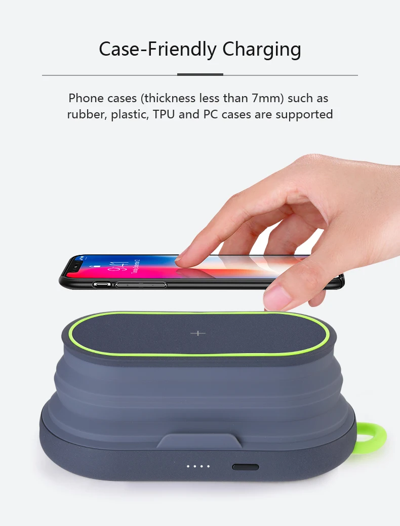 3 в 1 Беспроводное быстрое зарядное устройство Qi 5 Вт Cargador Type C для Huawei foriPhone 8 8plus XS Max