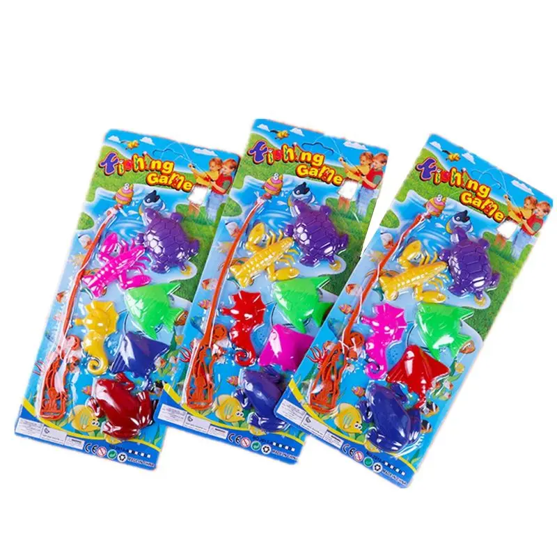 Juguetes de pesca magn&eacute;ticos para ni&ntilde;os, 6 tipos de peces + 1 Conjunto de varillas, puzle para cultivo, juguete para padres e hijos, 7 Uds.-2