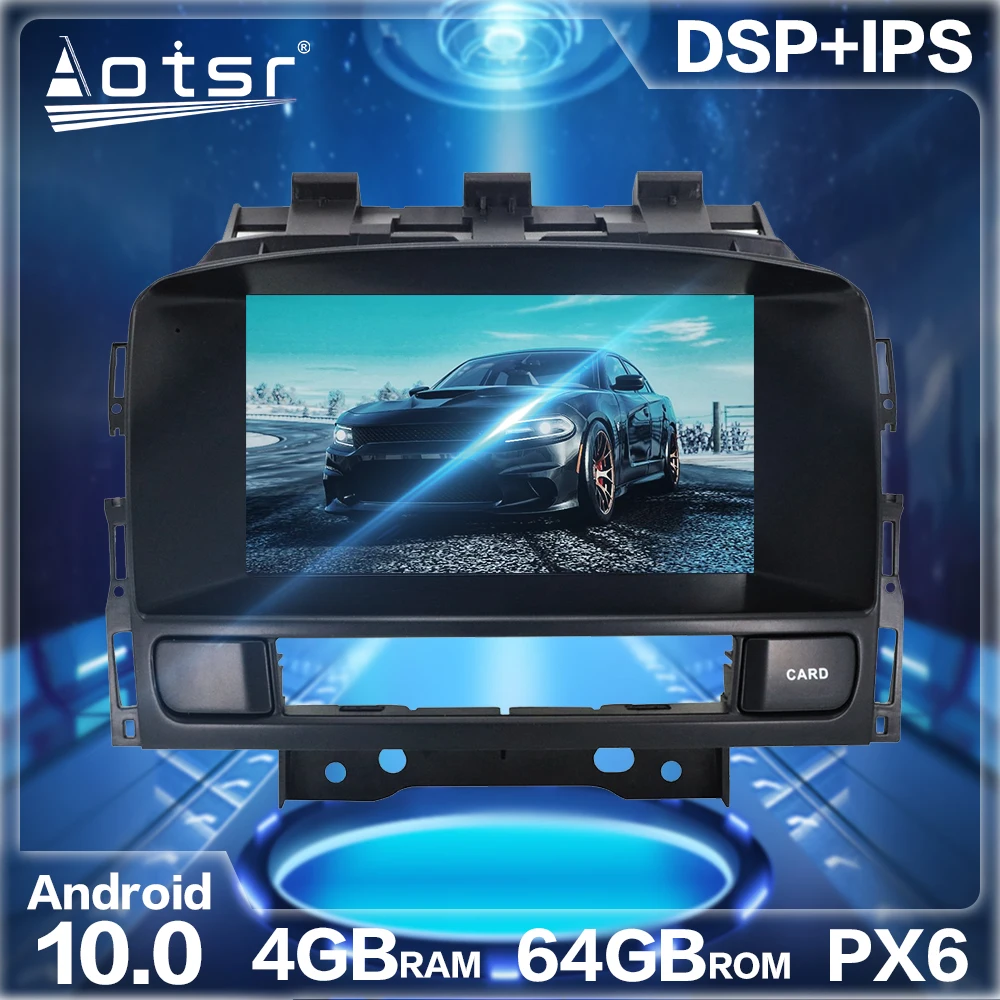 Автомагнитола на Android 10 0 4 Гб + 64 ГБ GPS навигатор DSP для Opel Astra J 2010 2013 автомобильная