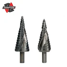 Ступенчатое Коническое сверло из быстрорежущей стали, 4-122032 мм, в форме пагоды, 6-30 мм, спиральное кобальтовое покрытие, для электроинструментов по дереву