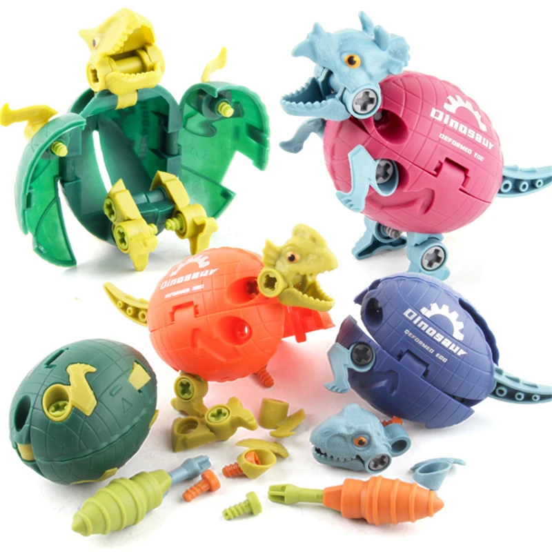 

Детская игрушка-пазл в виде Яйца динозавра, игрушка-деформа, тираннозавр рекс, Детская модель с гайкой, динозавр, образовательные подарки на...