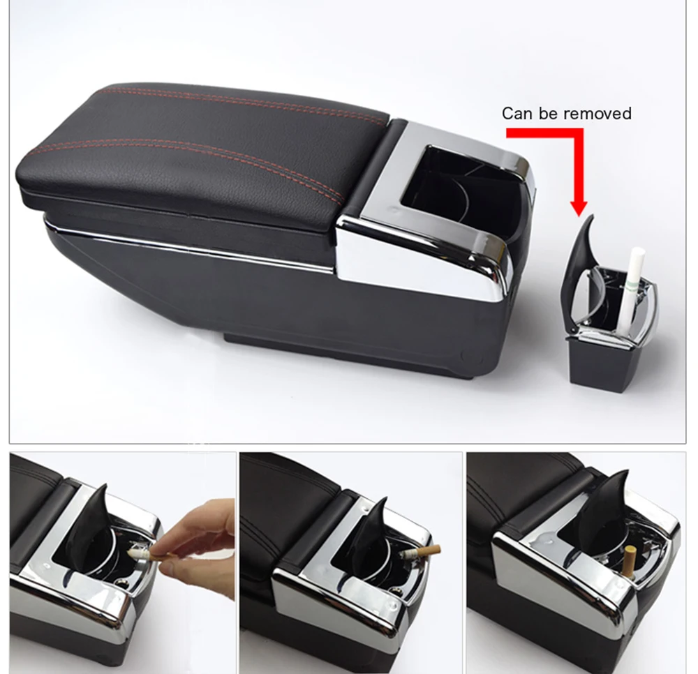 

Armrests Storage Box For Ford Ecosport 2013 2014 2015 2016 Armrest Leather Car Center Console Auto Parts