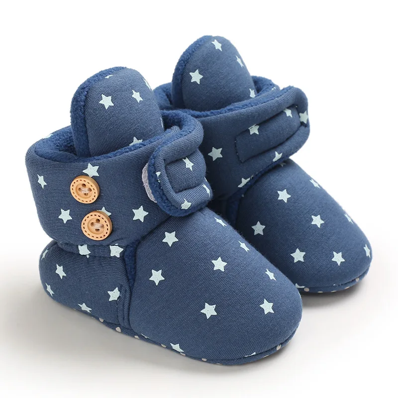 Winter Baby Boots Infant Girls Boys First Walkers Toddler Newborn Cute Star Print Shoes Super Keep Warm Booties Boot |