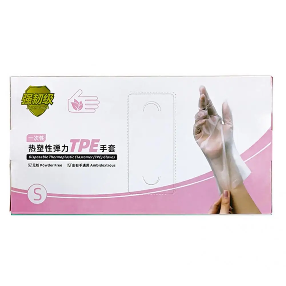

Waterproof 100Pcs/Set Modern Stretchable Food Service Gloves Anti-fouling Gloves Soft for Household