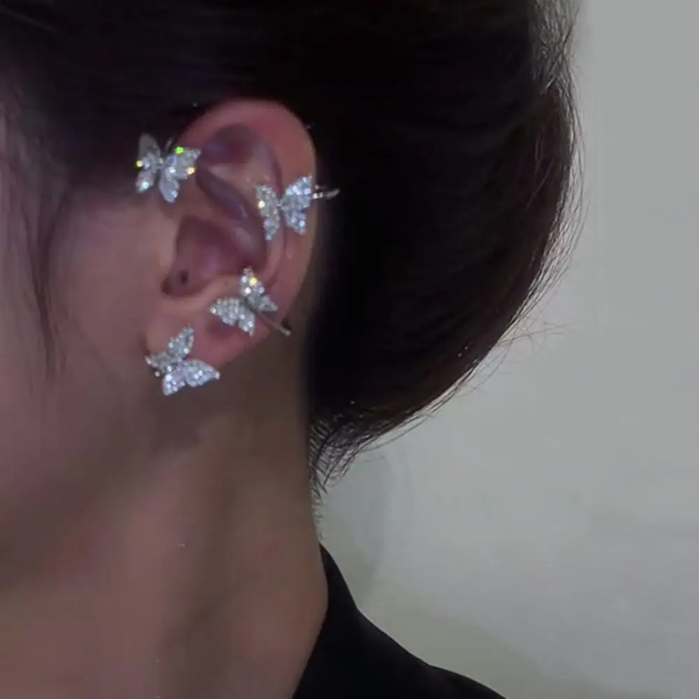 

Metal Ear Bone Clip For Women Fashion Exquisite Butterfly Ear Cuff Clip Earrings High Quality Gold Plated Earrings Jewelry Gifts