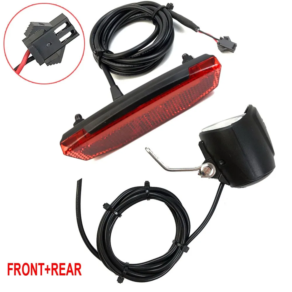 

12V-60V 5W LED Ebike Electric Bicycle Front Rear Light Headlight Taillight Cycling Components Parts SM Connector Accessory