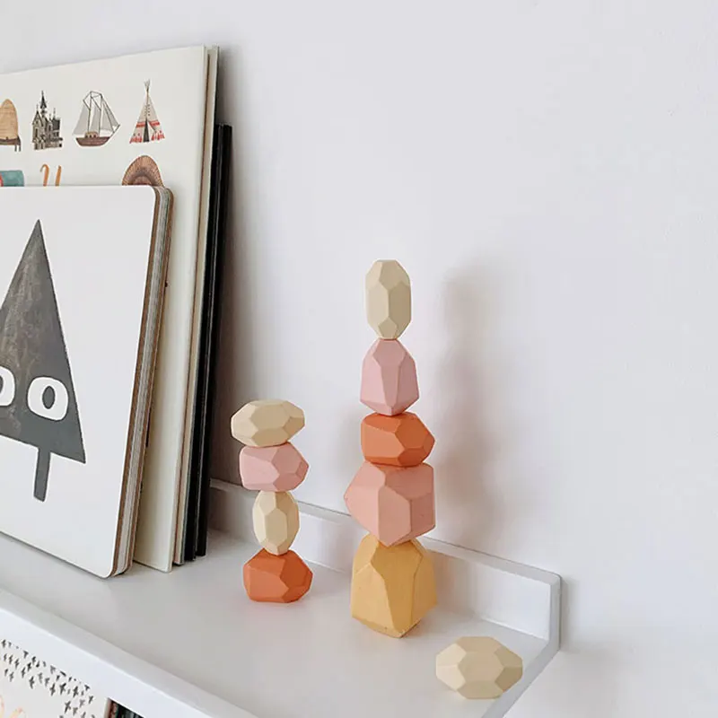 Креативный Деревянный конструктор с изображением деревянных бревен/цветных