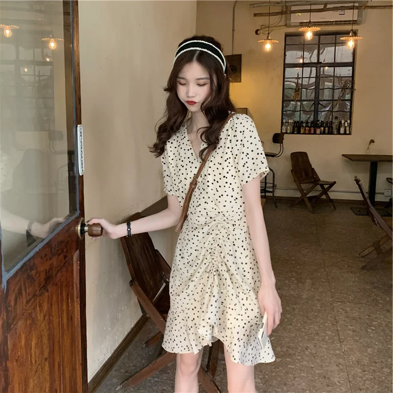 

French Style Platycodon Grandiflorum Date Small Skirt 2021 New Gentle Hepburn Style Sweet Salt Floral Dress Small