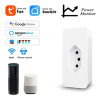 smart wifi plug br 10a with power monitor function voice smart life app remote control socket outlet work with alexa google home