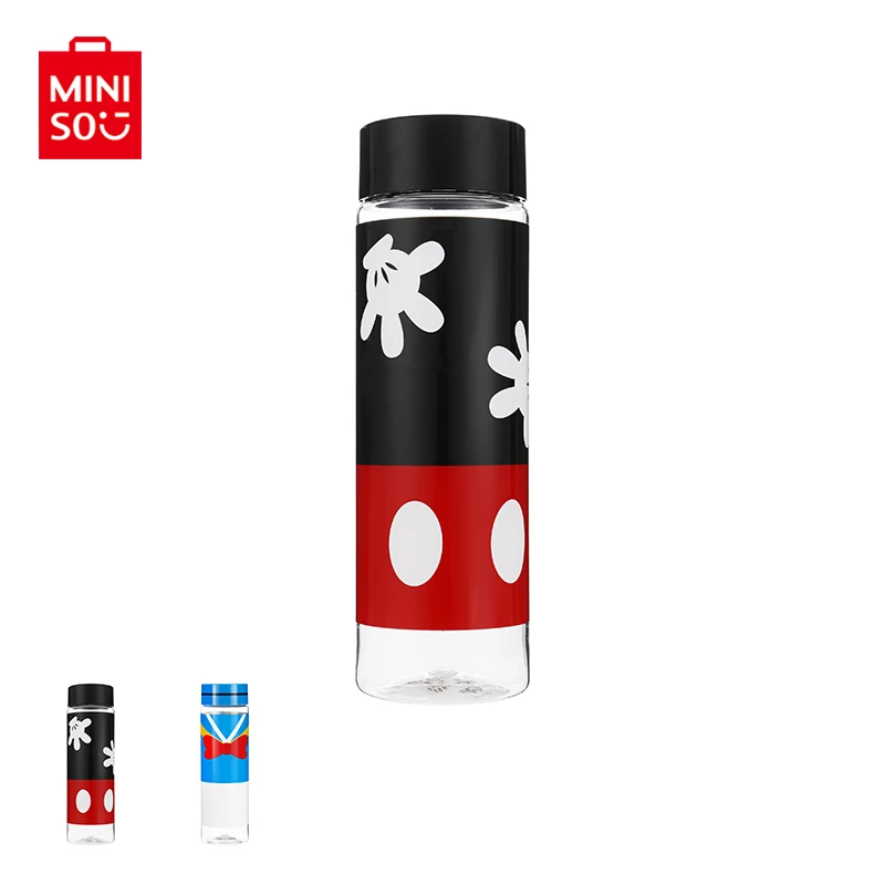 

MINISO Mickey Mouse Collection Straight Tritan Bottle 600ml for Gym Sports Office Travel Outdoor Portable Anime Cups