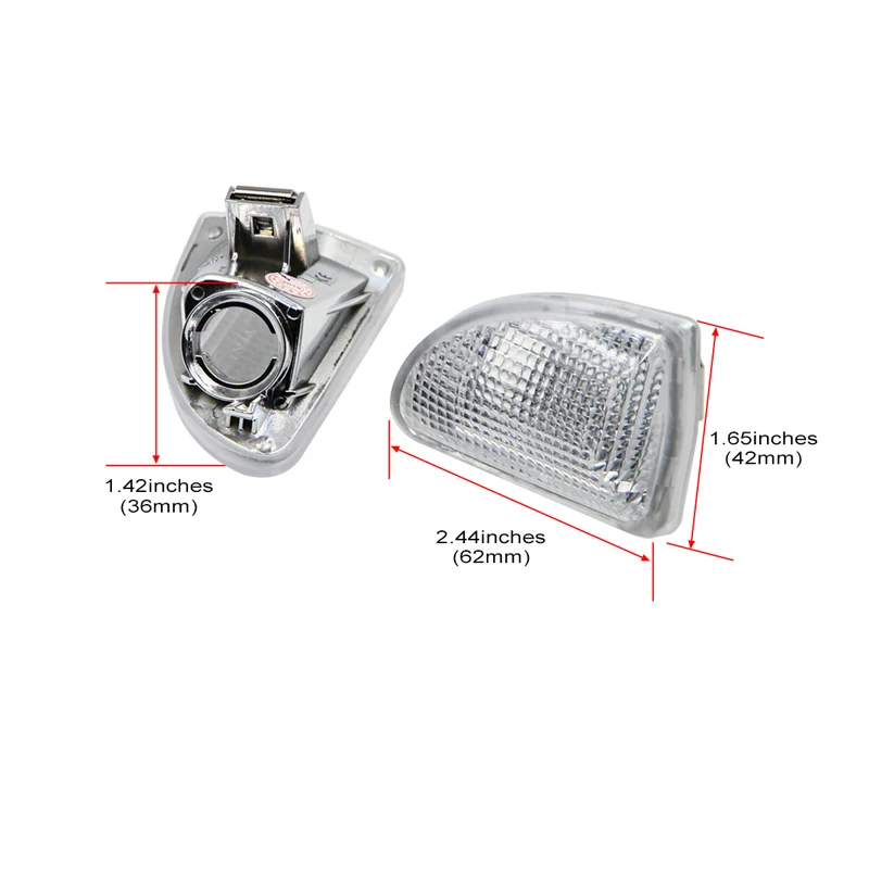 OEM Боковой габаритный фонарь для Benz Smart Fortwo 451 MK1& MKII 07-15 прозрачные линзы хромированный отражатель/прозрачный/дымовой объектив сигнал поворота