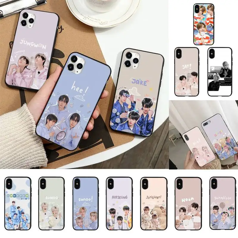 

enhypen kpop Phone Case For iphone 13 11 8 7 6 6S Plus 7 8 plus X XS MAX 5S XR 12 11 Pro max se 2020 Funda Cover