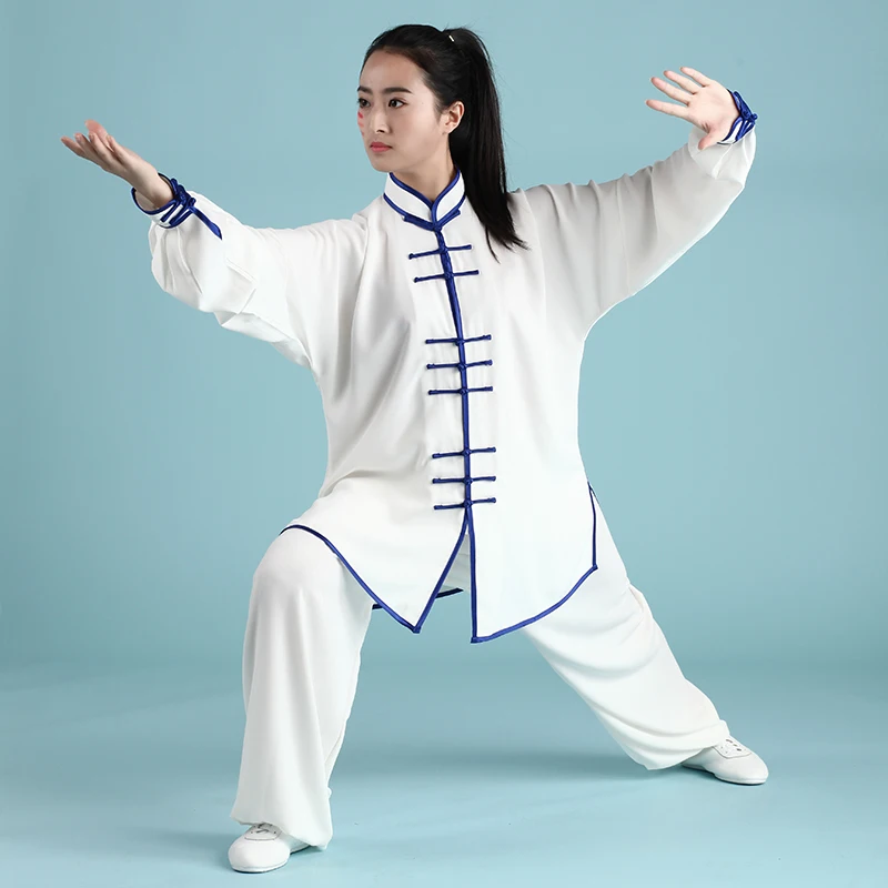 Спортивный костюм унисекс Wushu винтажная однотонная Свободная рубашка с длинным