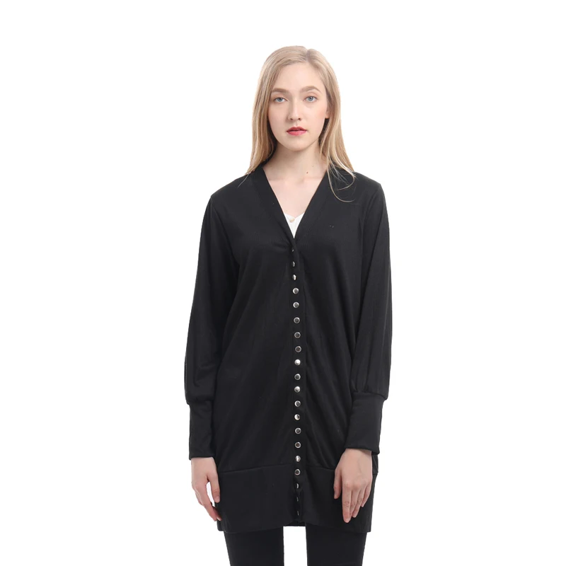 

Autumn Winter Jacket Coat Women Ladies V-Neck Long Sleeve Loose Casual Slim Knitted Baggy Sweater Jumper Cardigan Outwear Tops