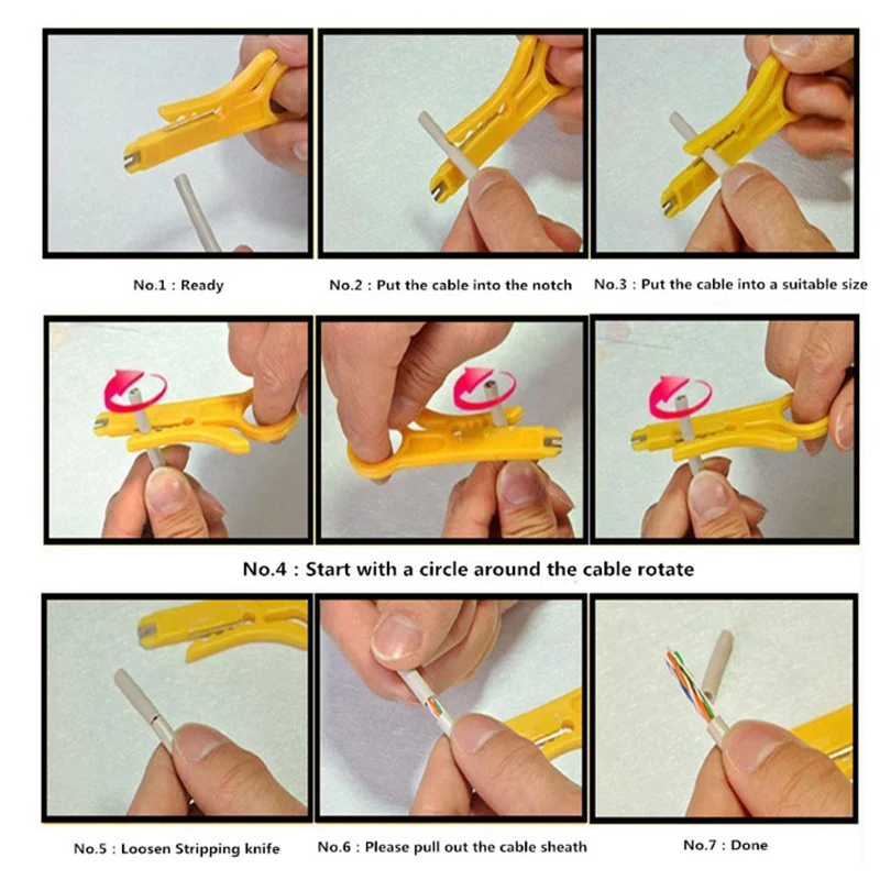 

Cable Stripping Wire Cutter Crimping Tool Multi Stripper Knife Crimper Plier Mini Portable Decrustation Electrical Straight Tool