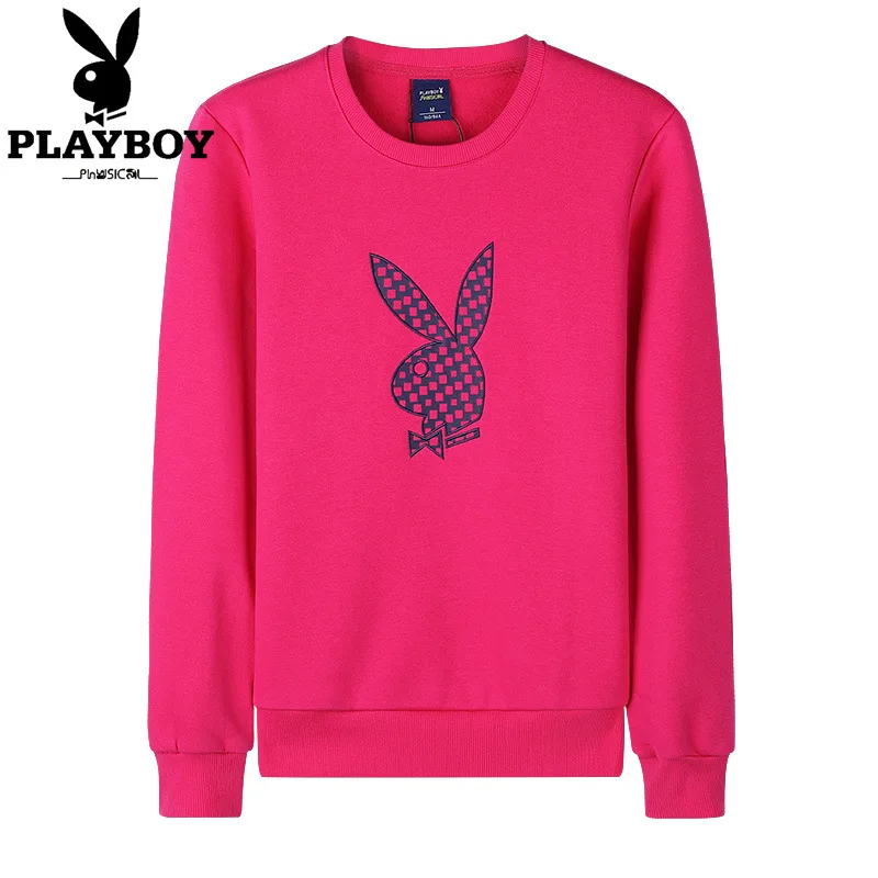 PLAYBOY Новая Модная стильная женская толстовка, Повседневная Уличная одежда, толстовки с буквенным принтом, черный свитер, пуловер для женщин