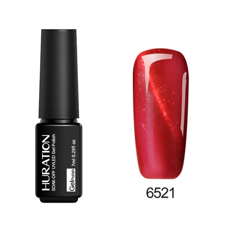 Huration гель для ногтей Красный 3D кошачий глаз пламя лак 6 видов цветов Магнитный