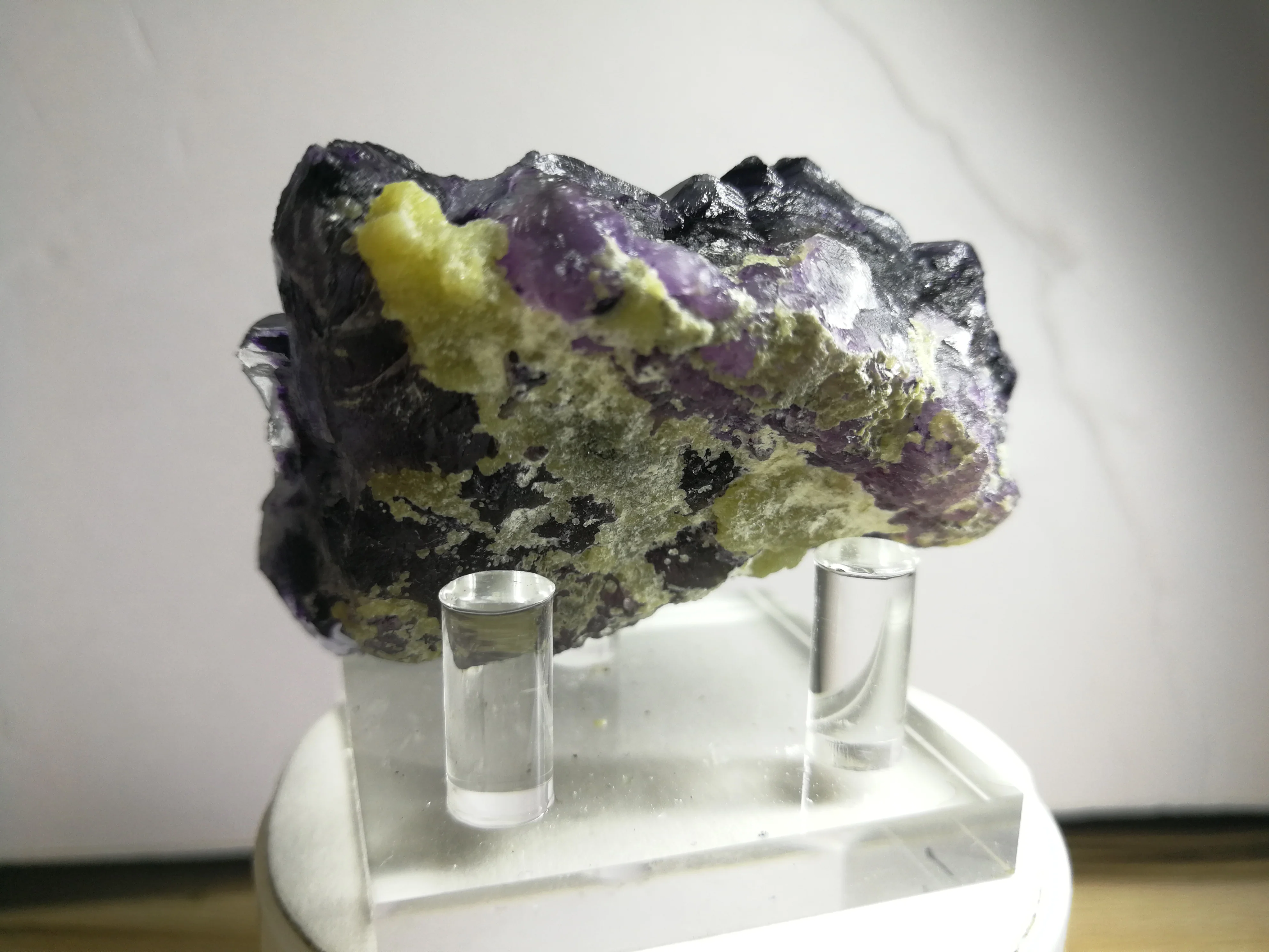 

119.4gNatural dark purple fluorite, crystal mineral crystal specimen