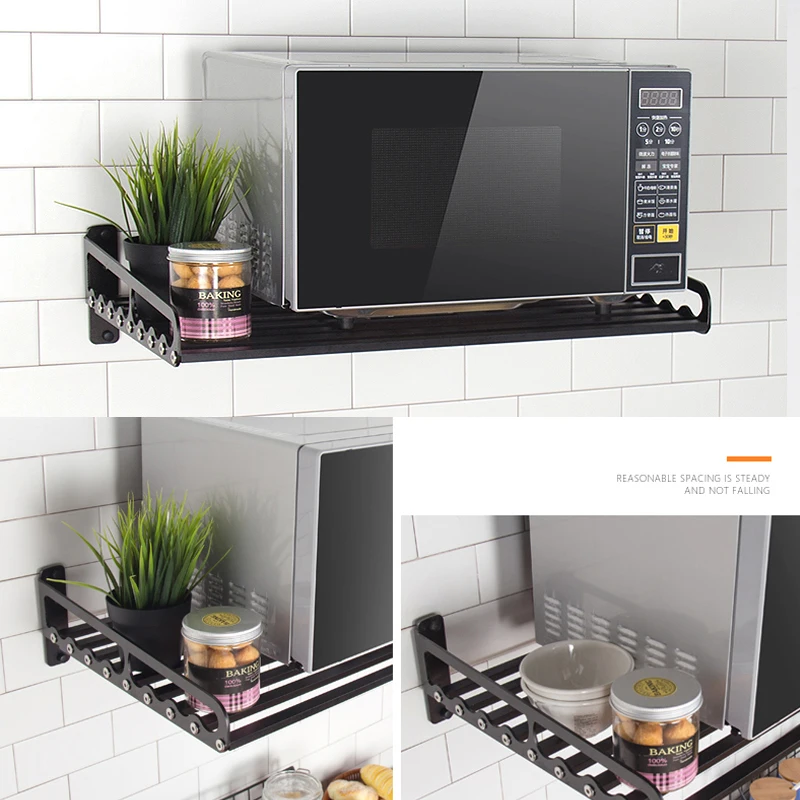 Кухонные держатели для хранения микроволновой печи стеллажи держатель полки